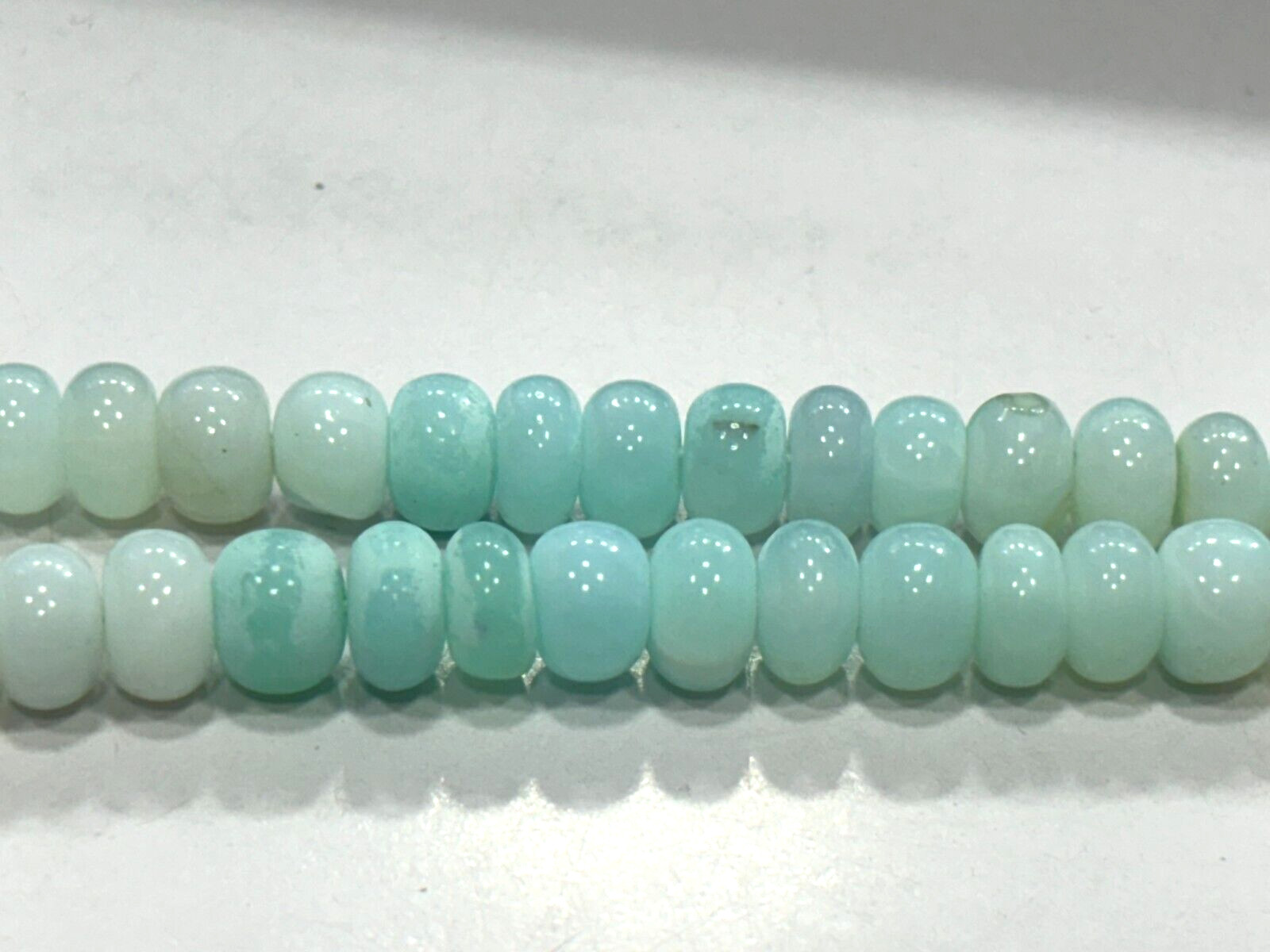 Peruvian Opal Roundelle Smooth 8.5-9 mm Gemstone Beads 16 Inch 1 Strands