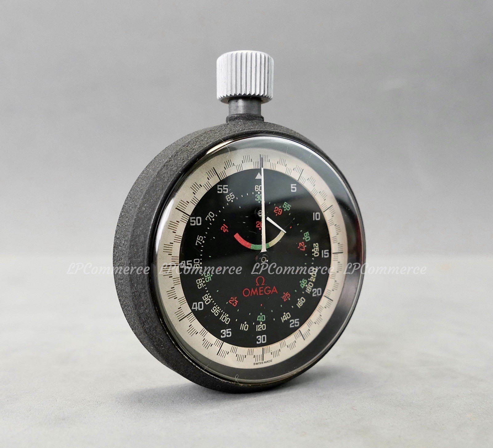 Omega Race Stopwatch Manual Wind Stopwatch Clock 1980 Stand
