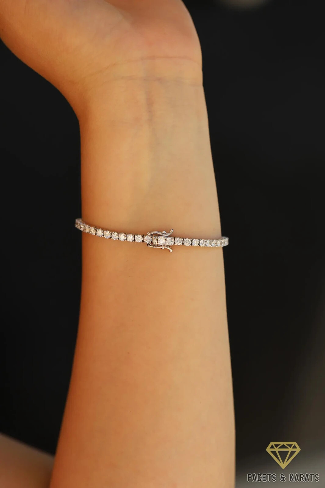 5.50Ct Round Cut GDGL GH/SI Natural Diamond Tennis Bracelet Real 14k White Gold