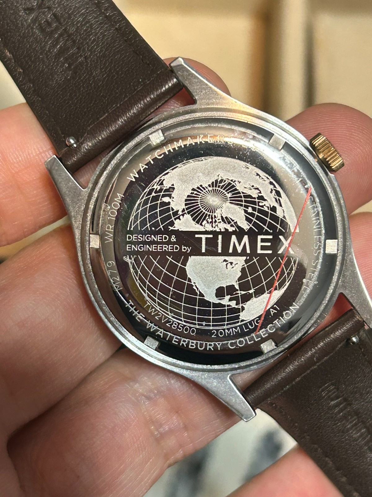 Timex Waterbury Traditional Watch Men 39mm Blue Dial Steel Daydate
