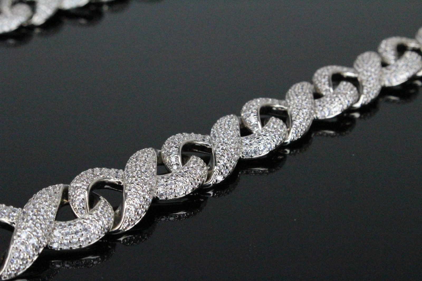 XL CROSS Pendant 14mm INFINITY 75.8ctw Lab Sim VVS1 Diamond Chain Necklace 200g+