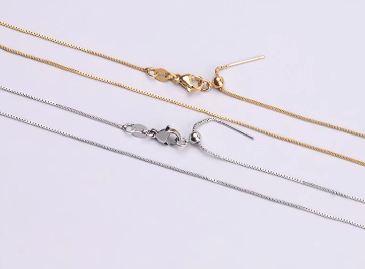 Stainless Steel Adjustable 60 cm (23.6 in) 1.2mm Box Neck Chain Necklace