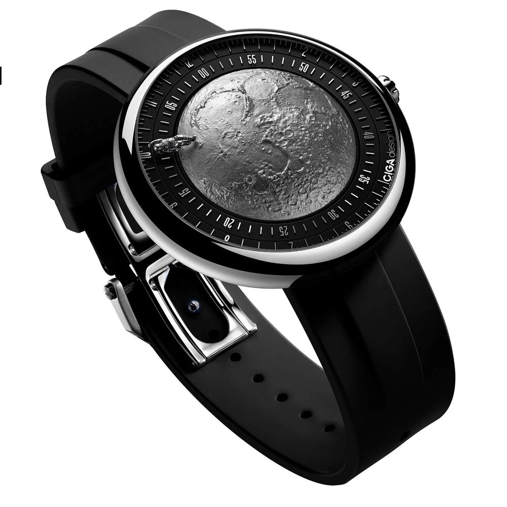 CIGA design Moon Walker Edition U055-TIGR-6B Automatic Titan Watch 46 mm