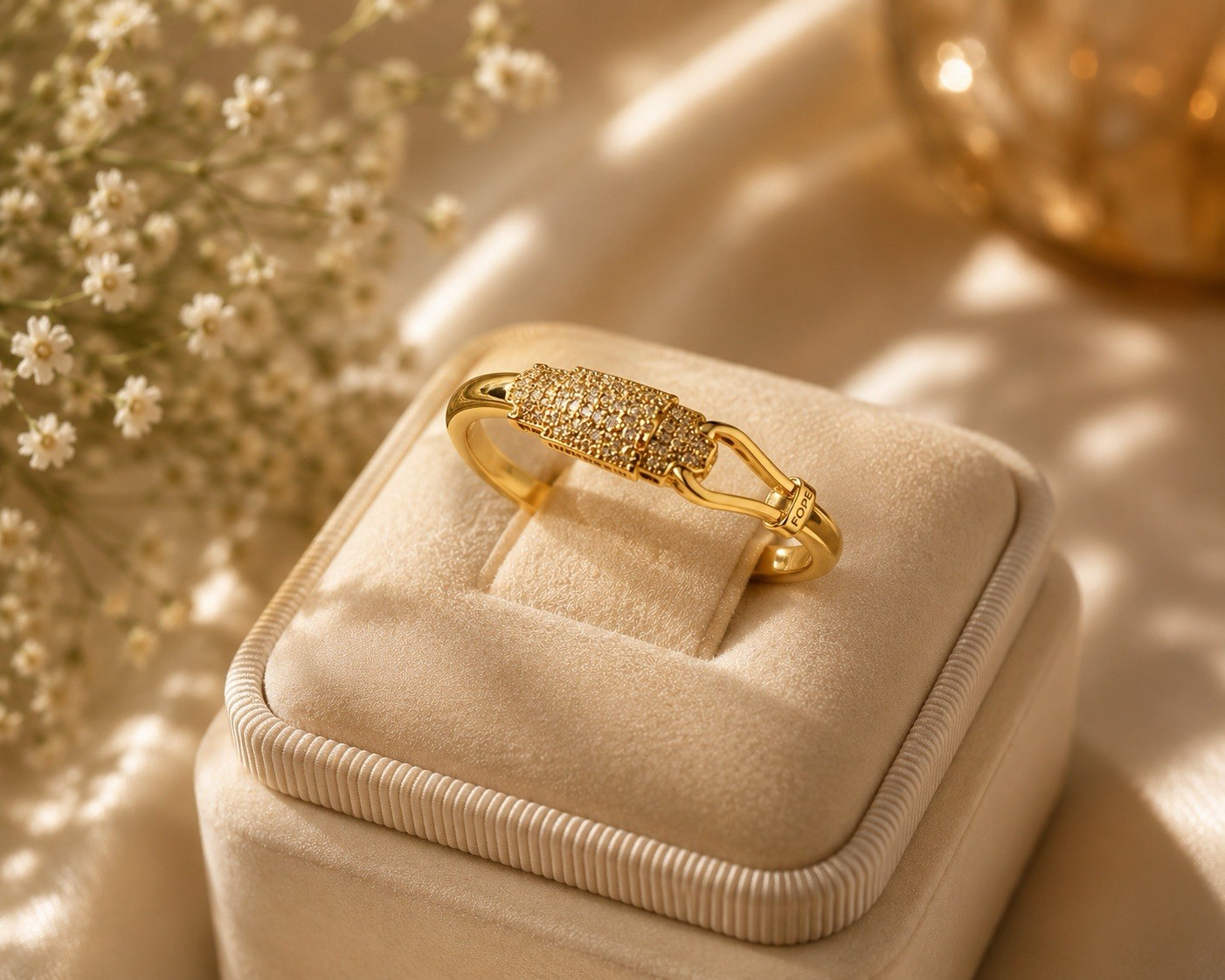 None fade none tarnished Gold or Silver Tone Bracelet Ring Set Clear CZ stone