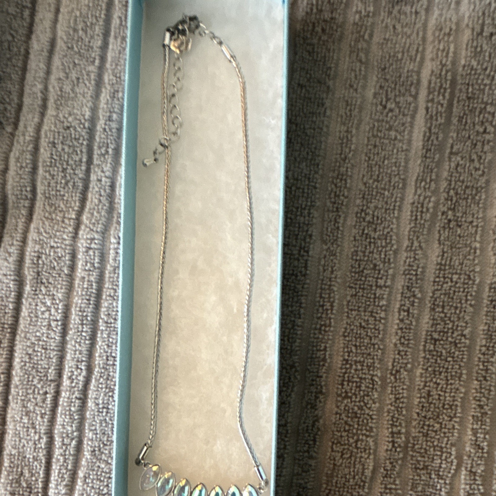 Touchstone Crystal by Swarovski Silver Plated Marquise Crystal Pendant 1449N