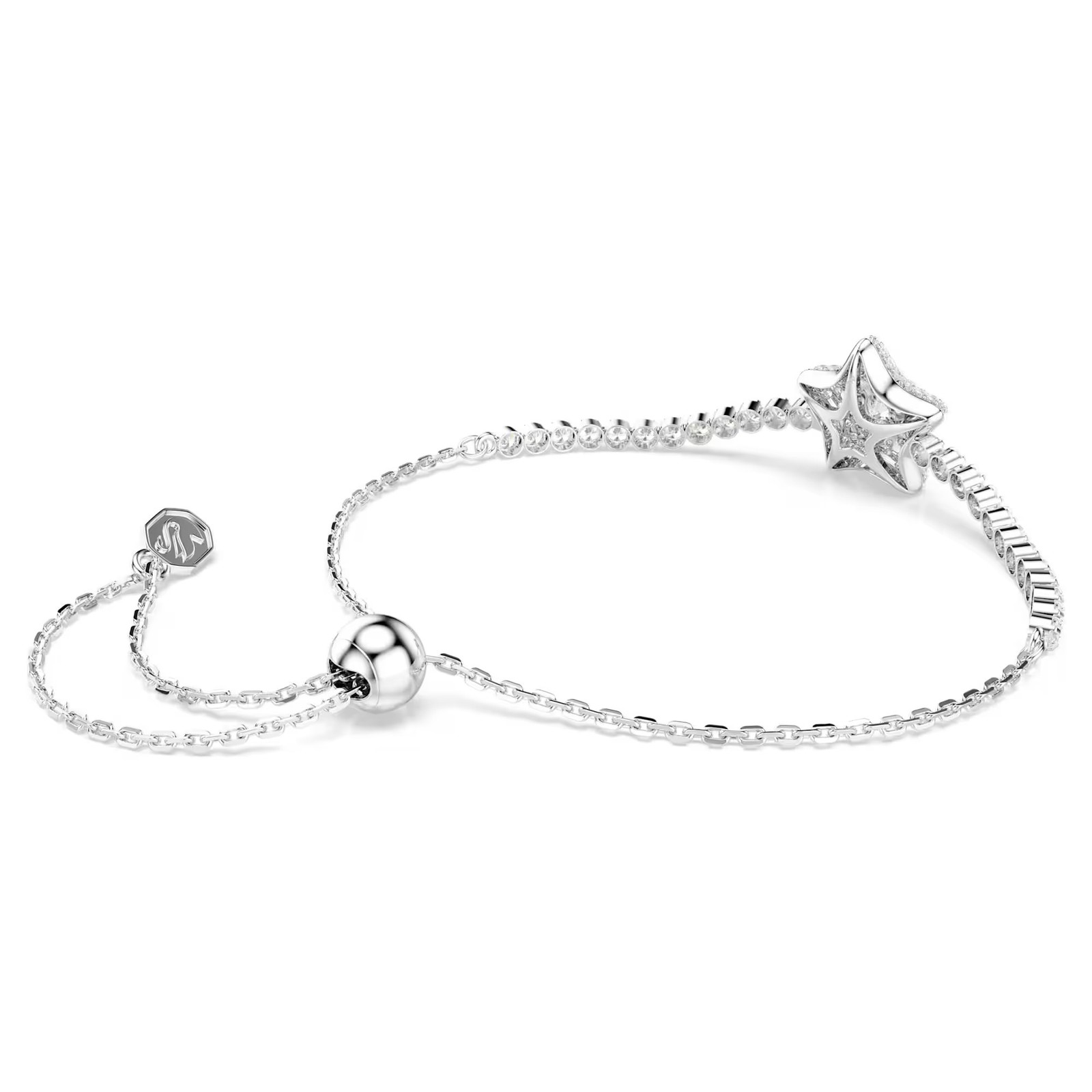 Swarovski Sublima Bracelet, Round Cut, Star, White, Rhodium Plated 5758392