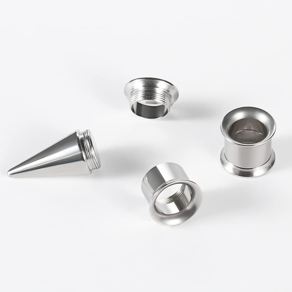 36PCS Ear Gauge Stretching Kit Stainless Steel Double Flare Alloy Tapers 3 in 1