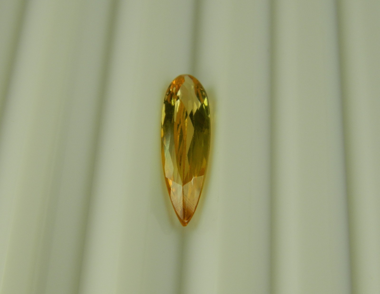 Imperial Topaz 1.85 Ct Clarity IF Pear Cut Natural Golden Brazil I075