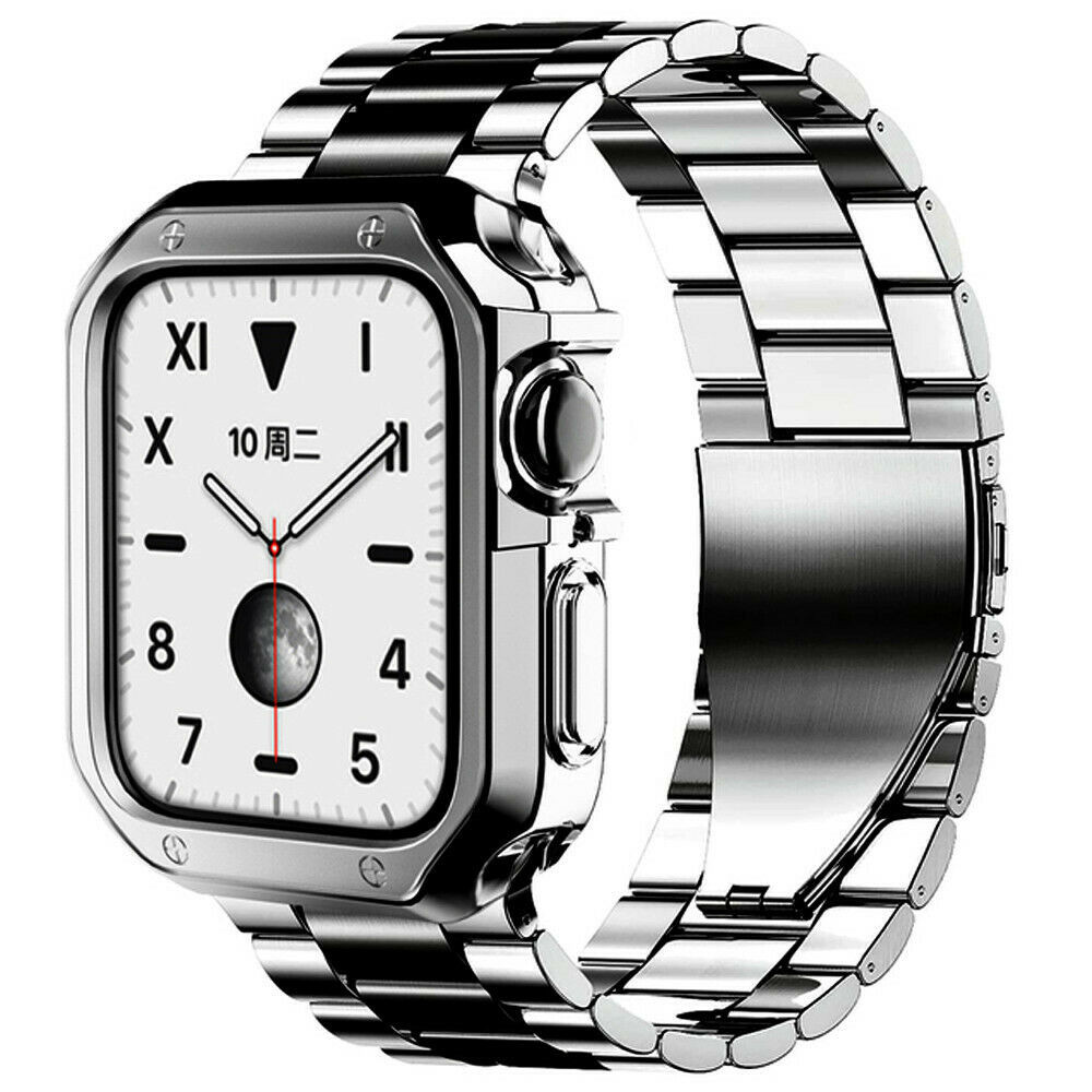 Stainless Steel Band + Case for Apple Watch 11 10 9 8 7 6 5 iWatch 38-46mm Strap