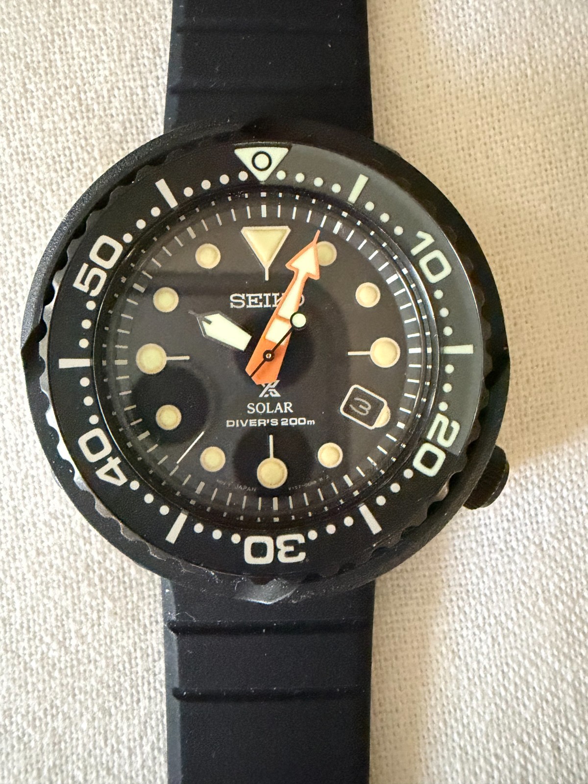 Seiko Prospex SNE577P1 Black Series Limited Edition Solar Tuna.