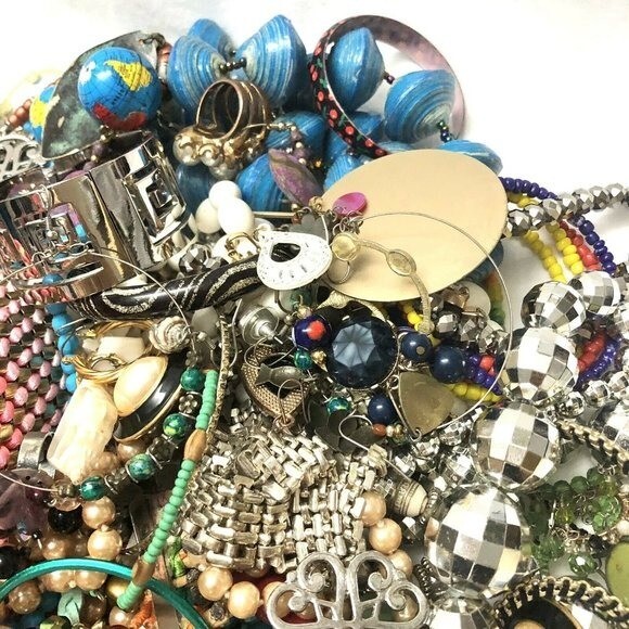 Mystery Jewelry Lot Bag 1 lb Vintage To Now Repair Craft Junk Broken ..