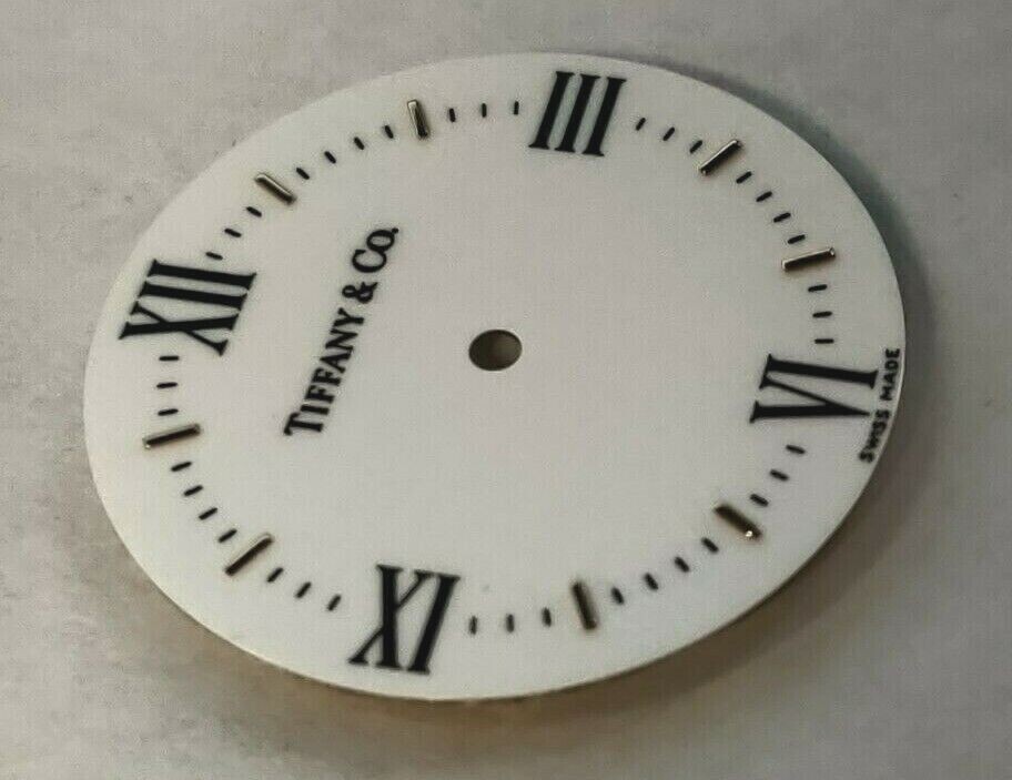 NOS Tiffany & Co Dial in 3 sizes white gold markers ( 27mm / 21.5mm / 18.5mm )