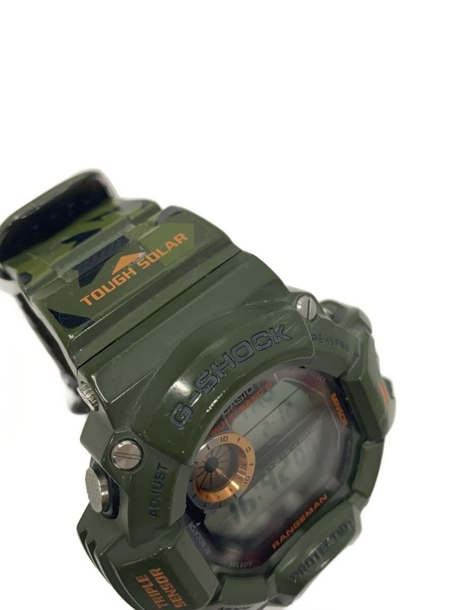 Casio G-Shock GW-9400CMJ-3JR Rangeman Green Camo Solar Wristwatch No Box Used JP