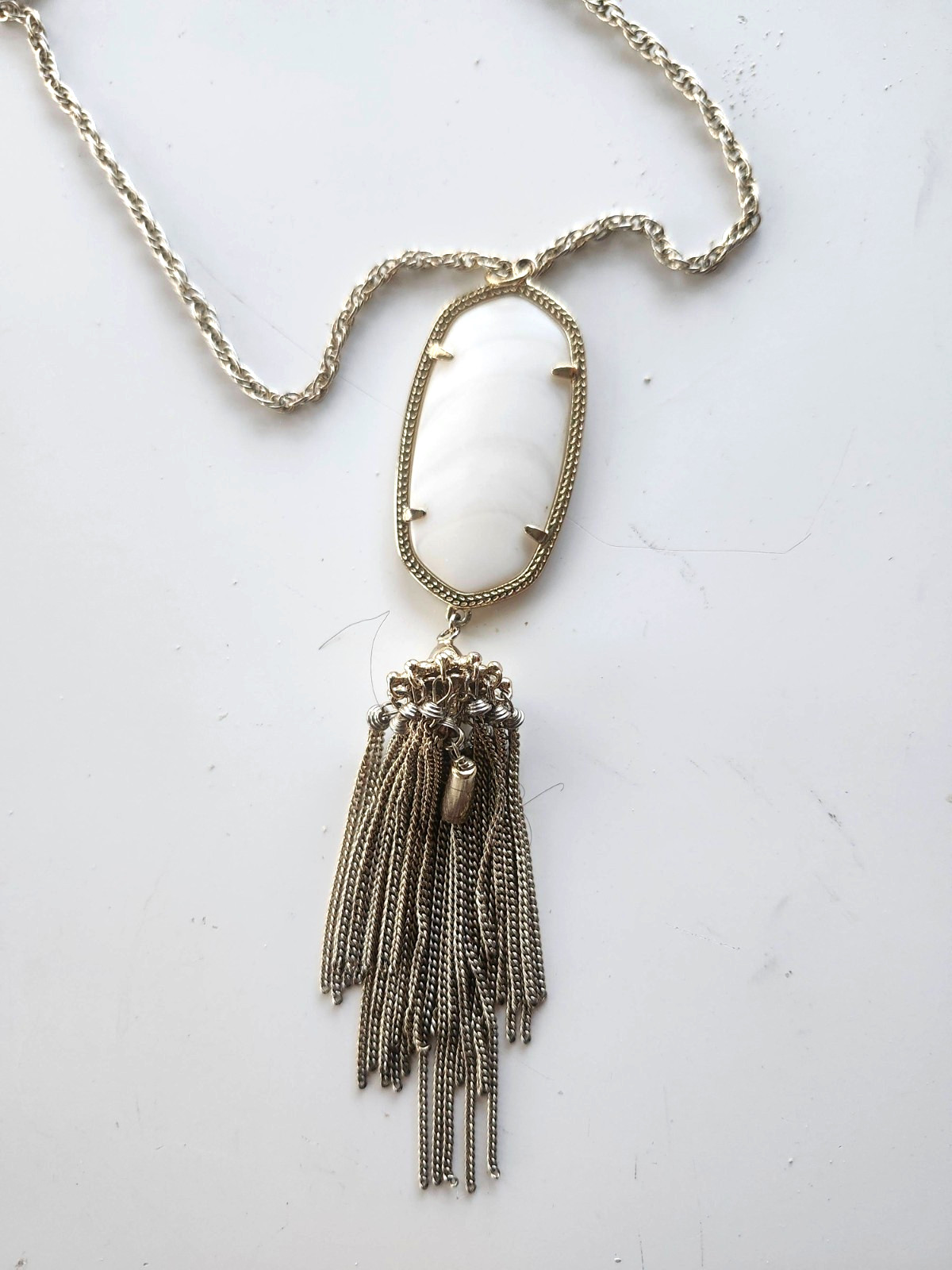 Kendra Scott long 30in chain & 5.5in pendant/tassel piece exc. condition, 39 Gr