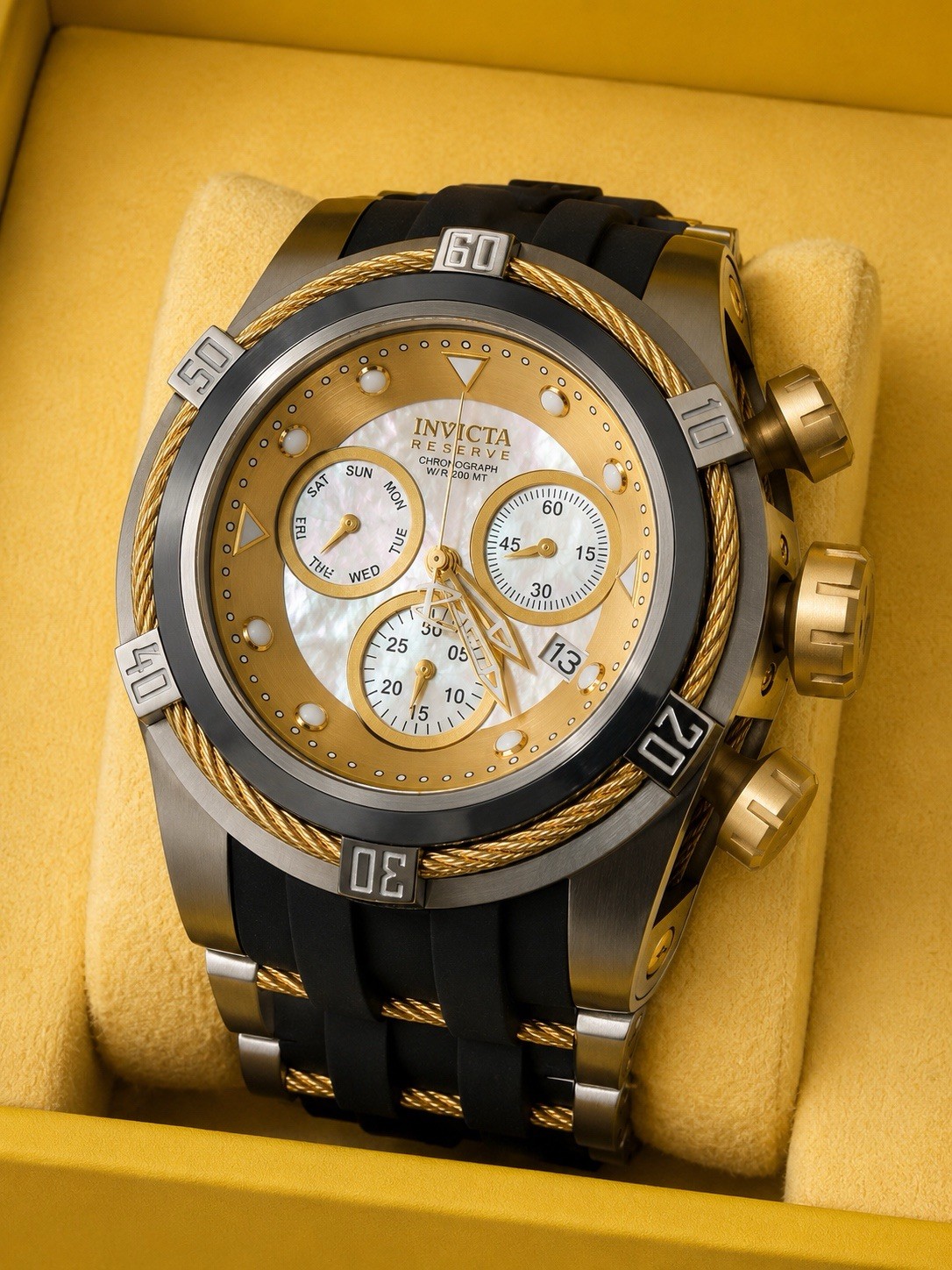 Invicta Reserve Bolt Zeus 0828 51mm MOP Chronograph Swiss