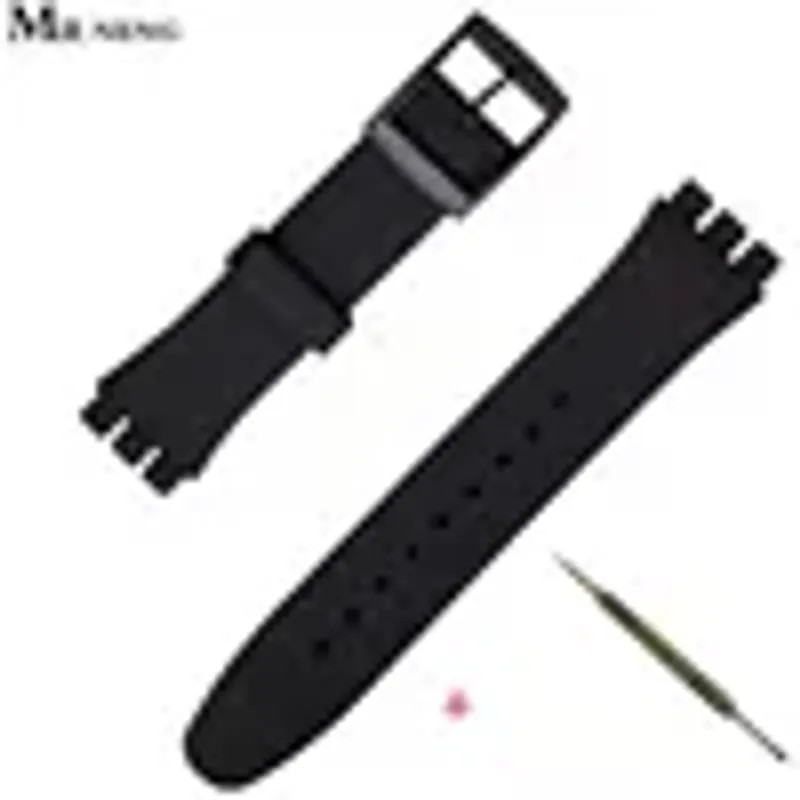 Black White Navy Brown 17mm 19mm 20mm Silicone Rubber Watchband High Quality