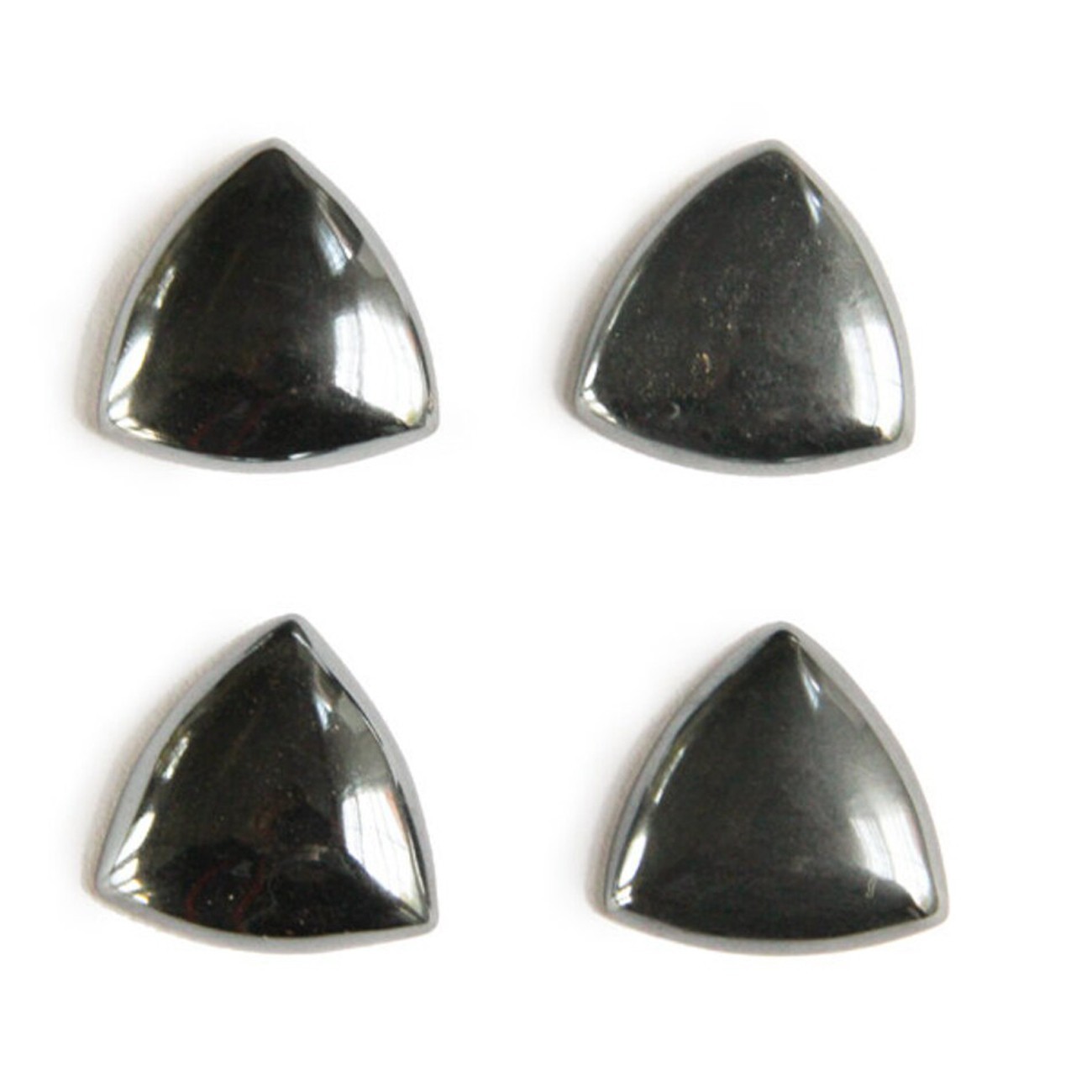 Natural Hematite Gun Metal Trillion Cabochon 6mm to 20mm Loose Gemstone