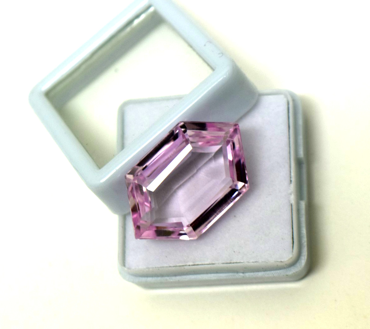 24.90 Ct Approx. Natural Light Pink Sapphire Hexagon Cut Pendant Making Gemstone