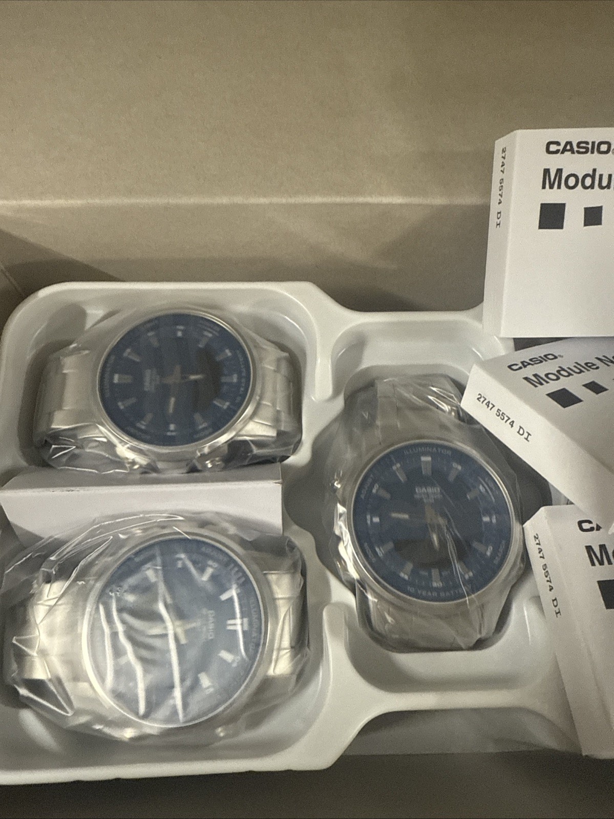 Casio Blue AMW880D-2A1 Ana-Digi Sporty Design Stainless Steel Band Watch