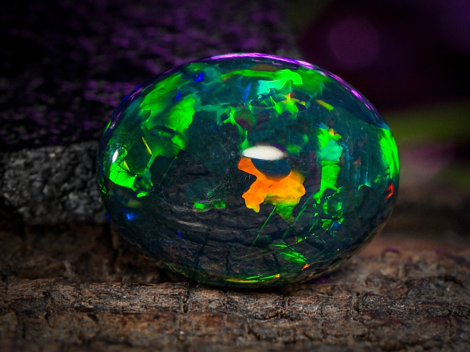 6.45Cts Natural Ethiopian White Opal 11x15MM Oval Cabochon Loose Gemstone #T57