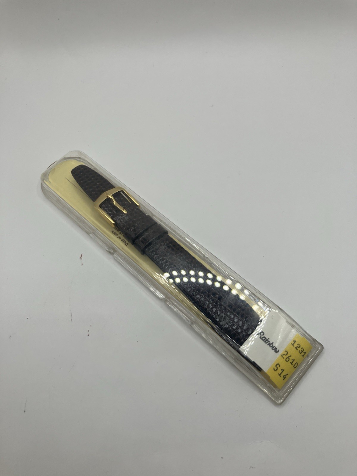 Hirsch vintage Rainbow collection Lizard embossed Watch Band dark brown S14