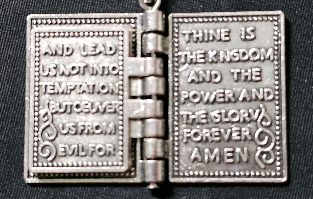 Men Women Openable Holy Bible Book Verse Prayer Christian Pendant Necklace 27 in