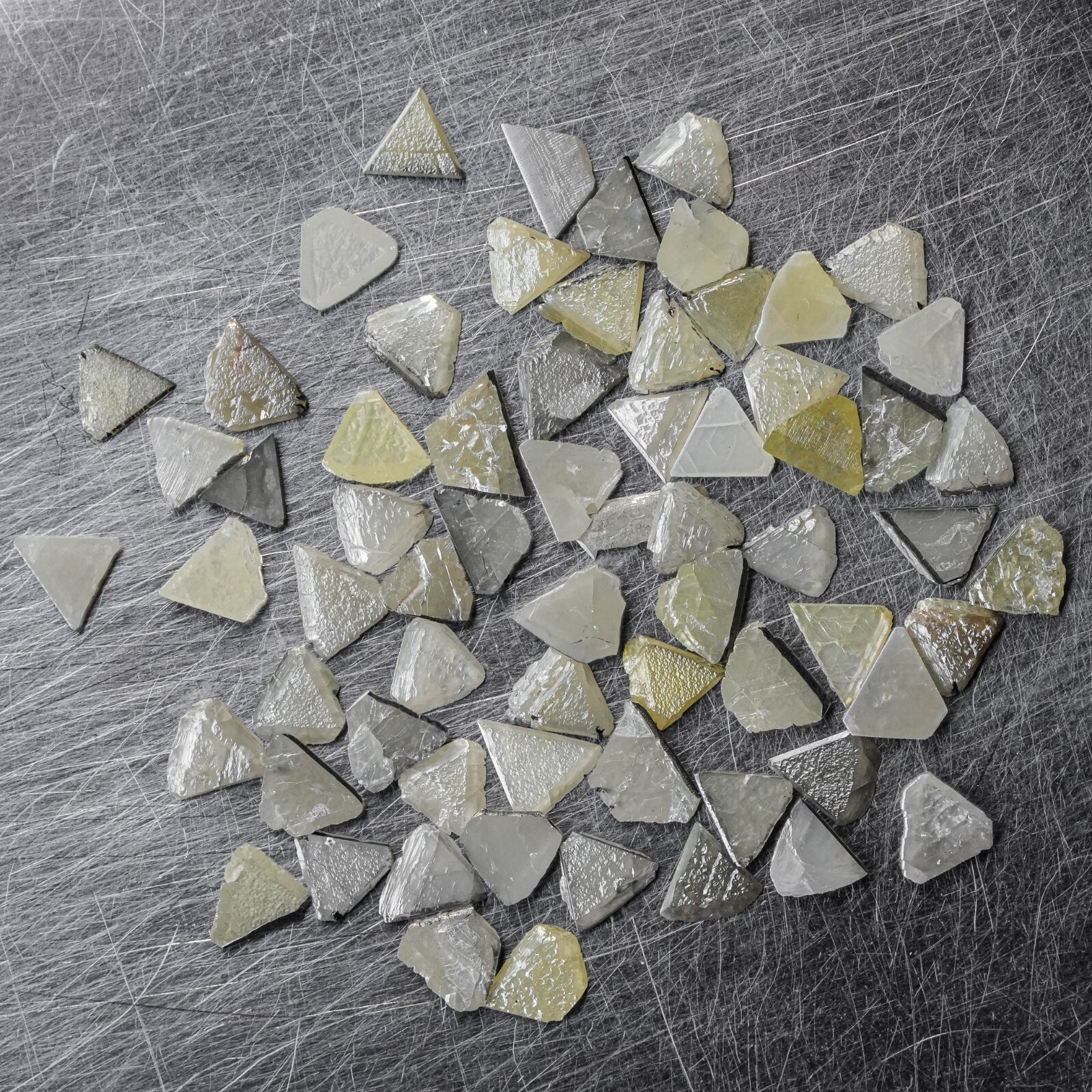 9PCS Triangle Natural Loose Uncut Raw Rough Diamond Kite Shape Cut Loose Diamond