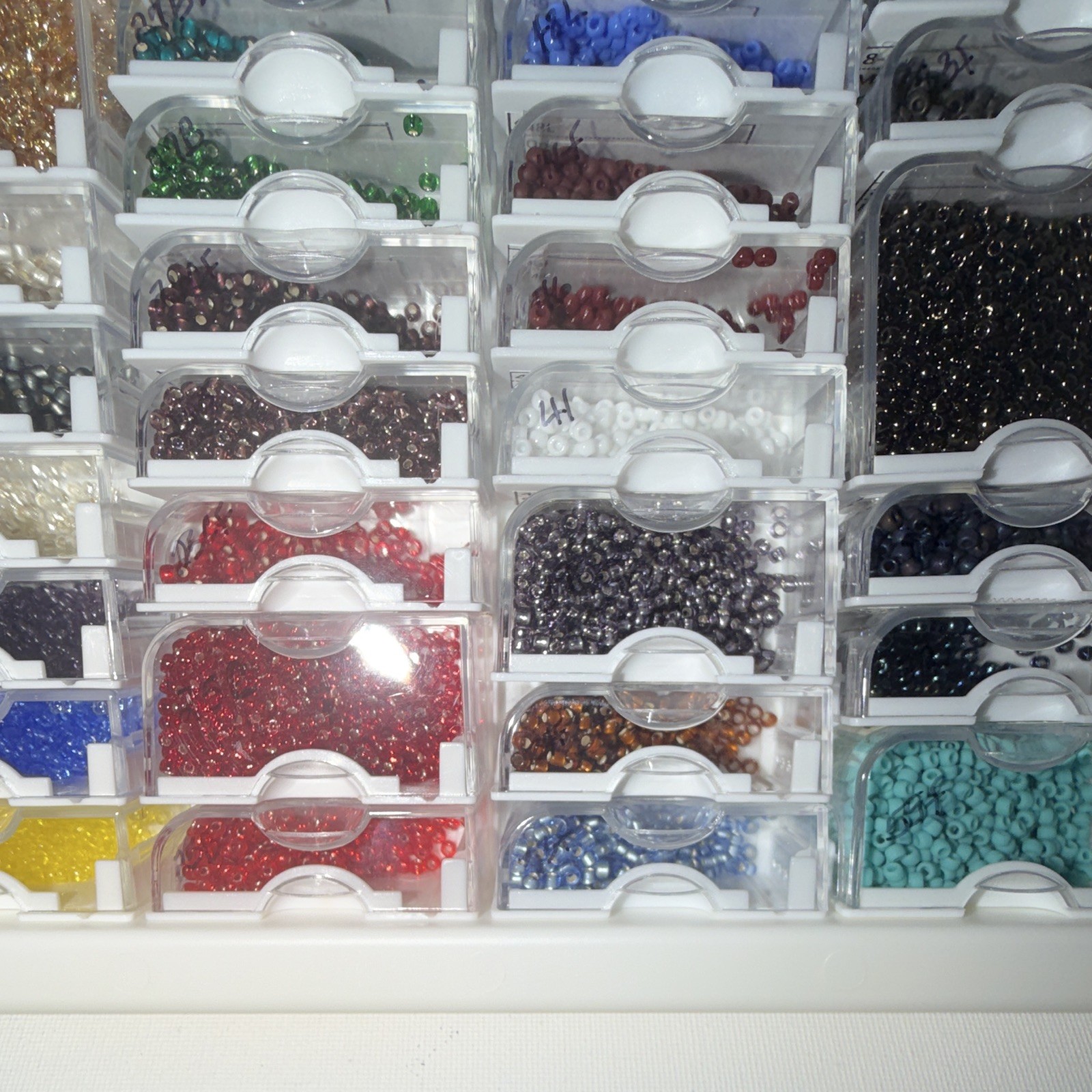 8/0 Glass Seed Beads Multicolor Round Assortment 70 Cases with Large Case
