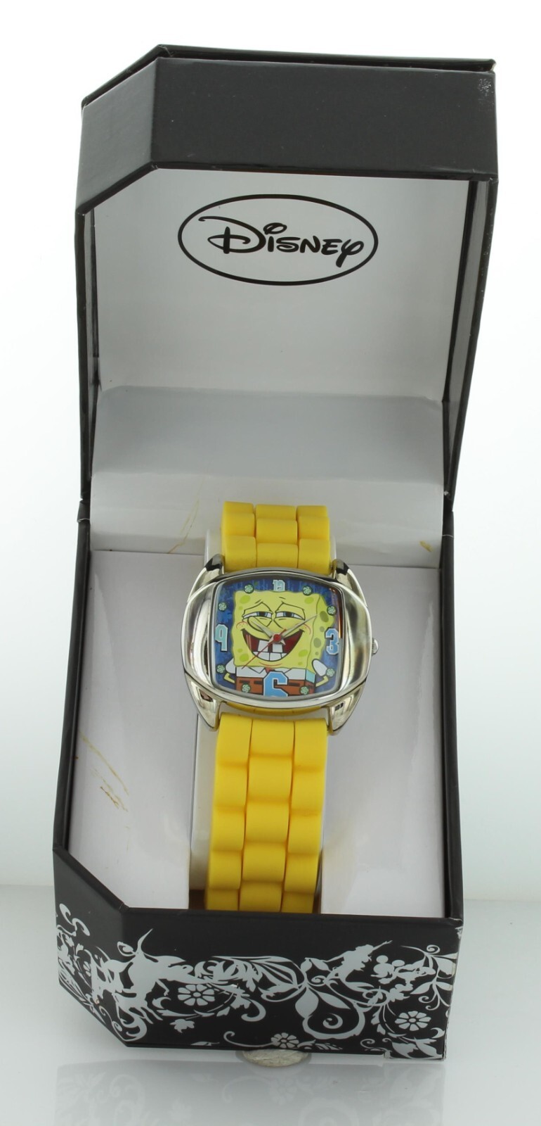 NIB Spongebob Square pants Watch Yellow Silicon Band Wristwatch