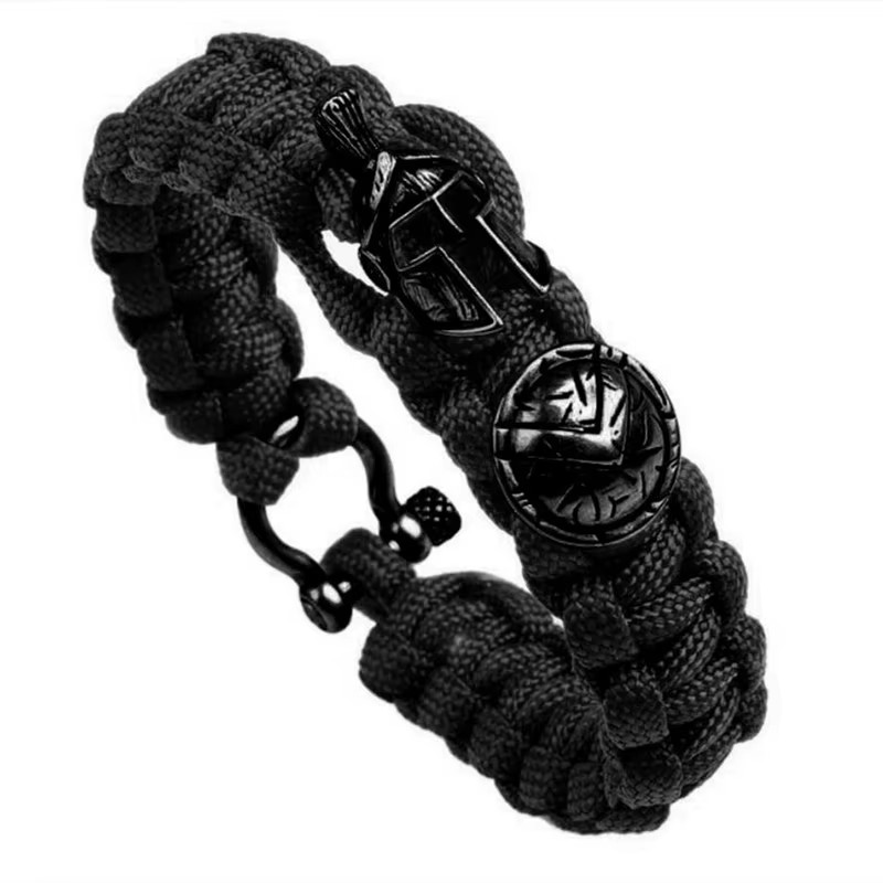 Spartan Warrior Paracord Survival Bracelet • Tactical Outdoor Men’s Wristband