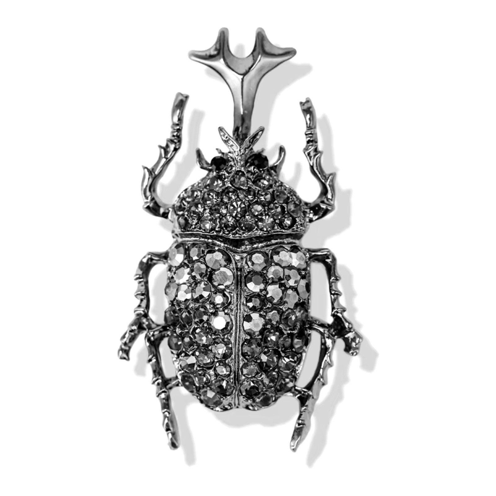 Enamel Beetle Brooch Pin Rhinestone Crystal Women Gift