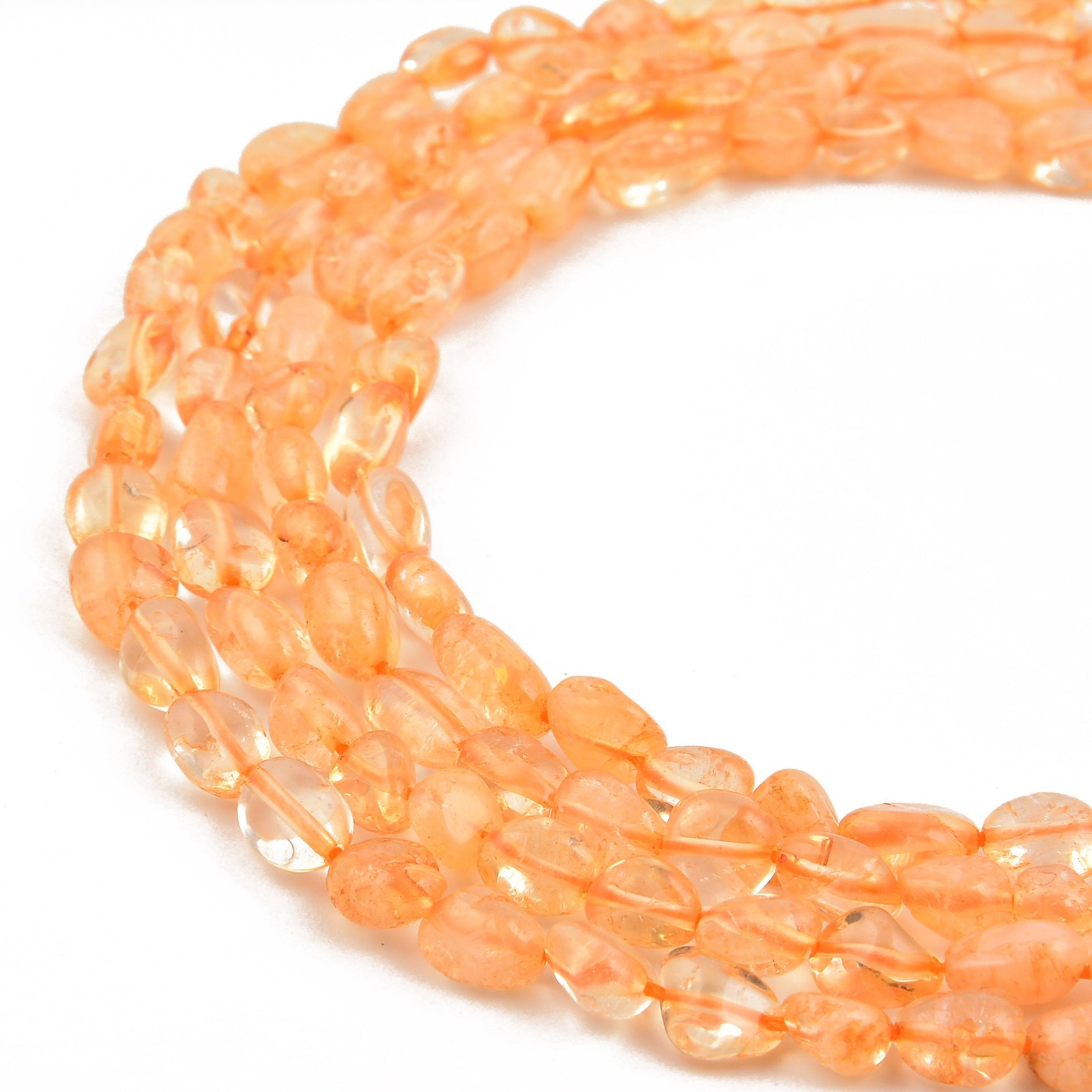 Natural Citrine Pebble Nugget Beads Approx 5-8mm 15.5″ Strand