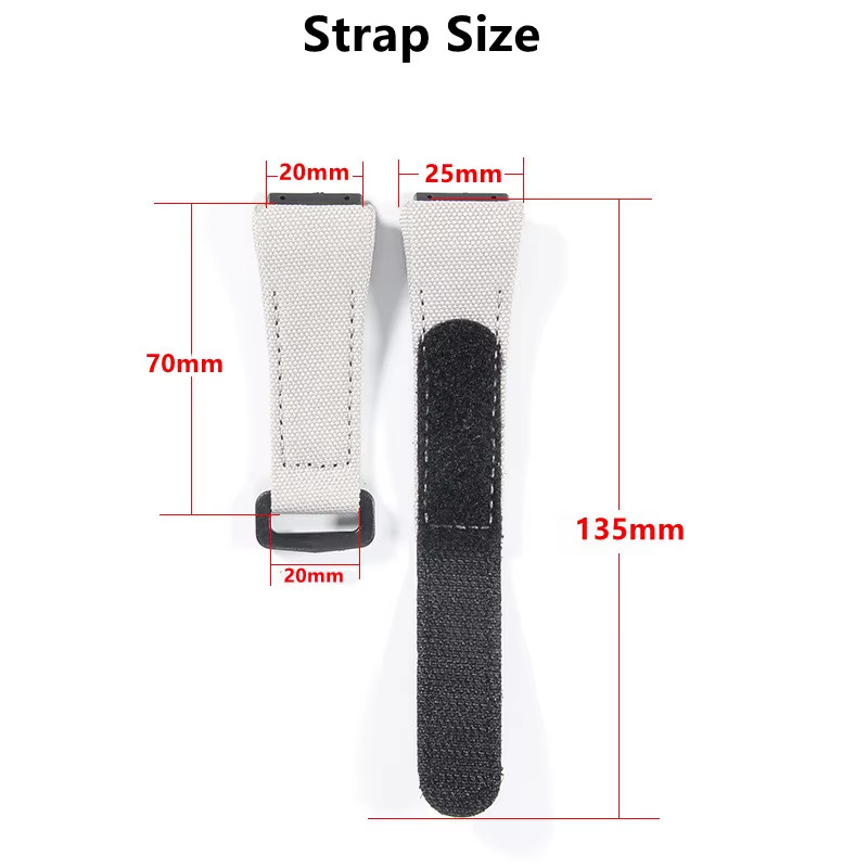 Nylon Canvas Hybrid Watch Strap Fits Richard Mille RM050 RM053 RM011