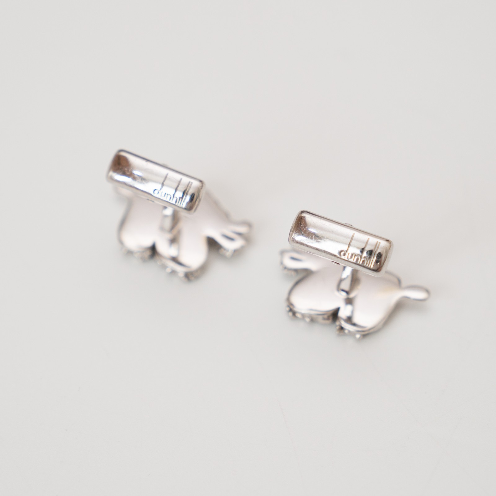 dunhill Cufflinks — Eastern Dragon Motif — Sterling Silver 925 — Hallmarked —