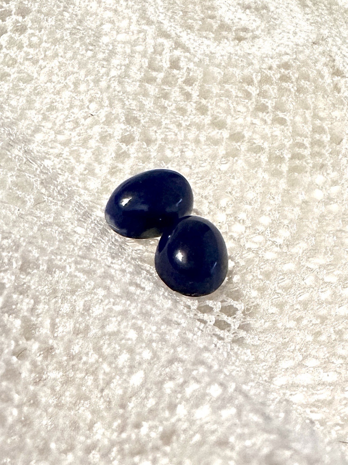 Lapis Lazuli polished cabochon flat back 5 x 7mm (pair)