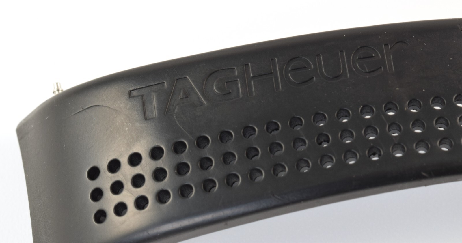 TAG Heuer Carrera 41mm Black Rubber 20mm to 18mm Wide Watch Strap FT6014, FT6040