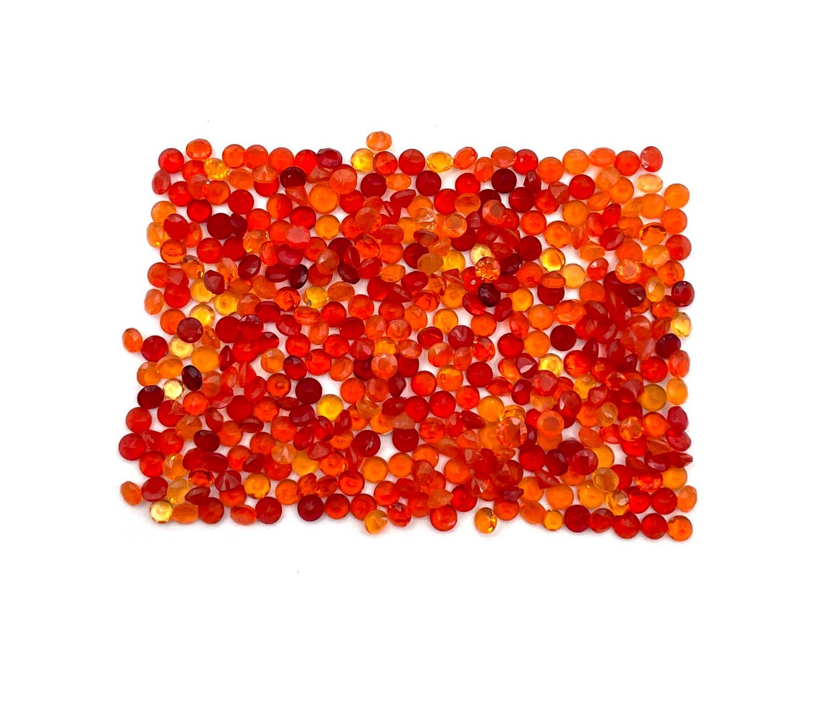 Natural Mexican Fire Opal Round Cut Loose Gemstone Lot 60 Pcs 2.50 MM 3 CT