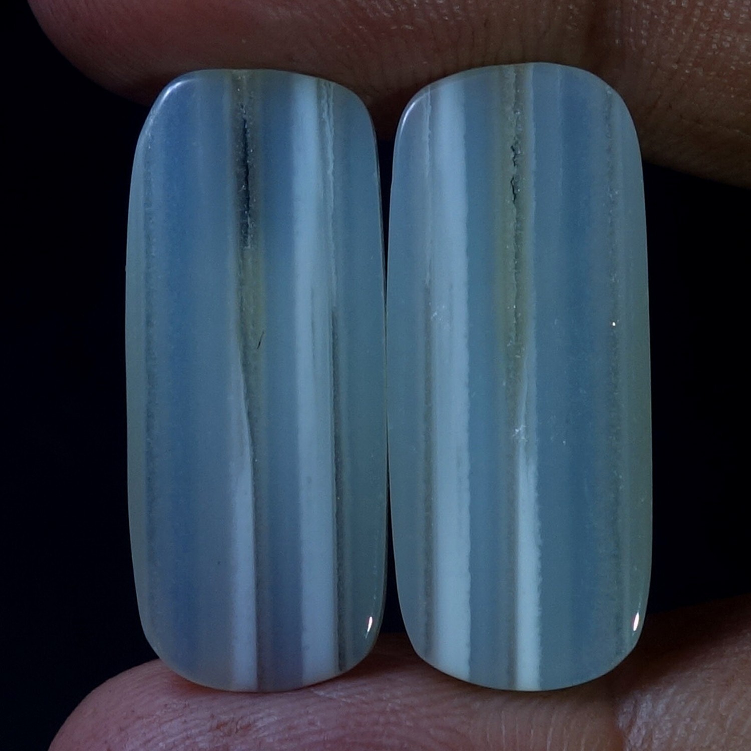 20.50 Cts 100% Natural Beautiful Pair MONTANA Agate Cab Earrings Loose Gemstone