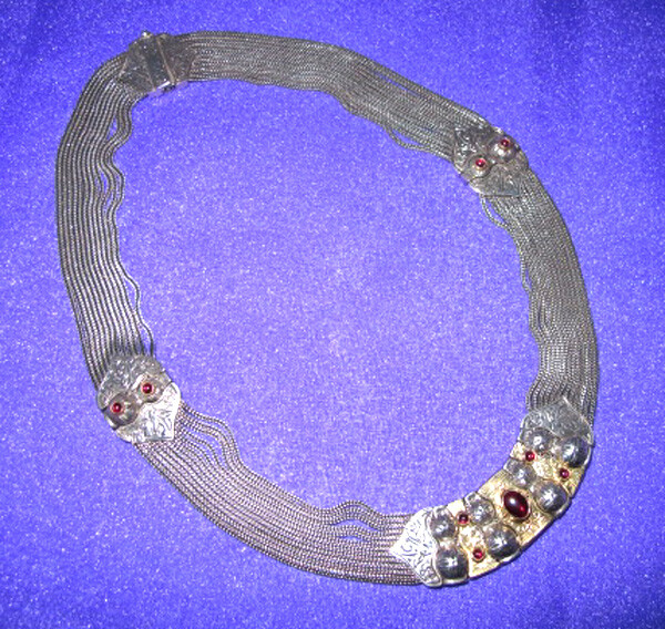 Savati Designer 22K & Sterling Silver Byzantine Station Necklace