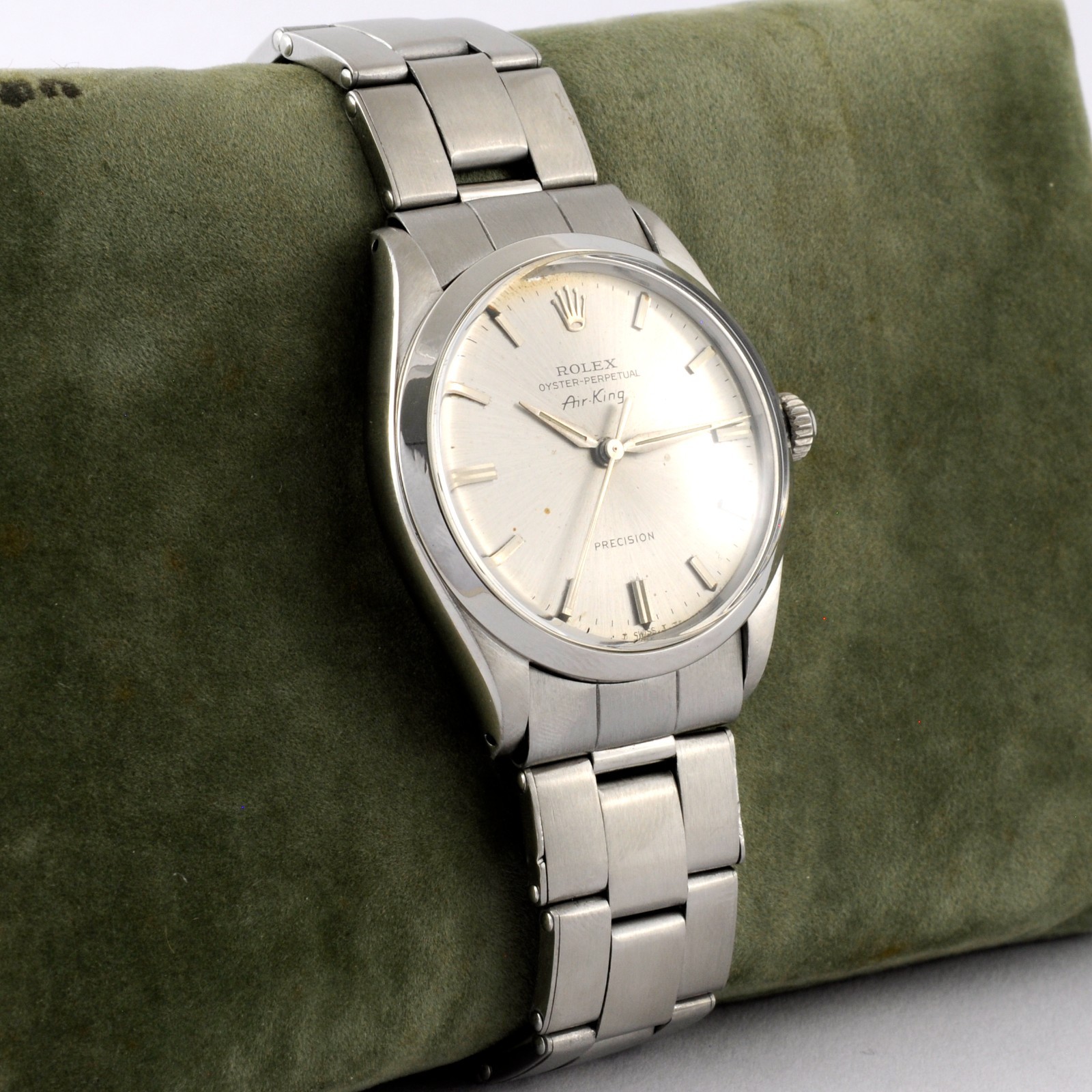 SWISS ROLEX OYSTER PERPETUAL AIR-KING 5500 1002 AUTOMATIC GENTS WATCH BRACELET