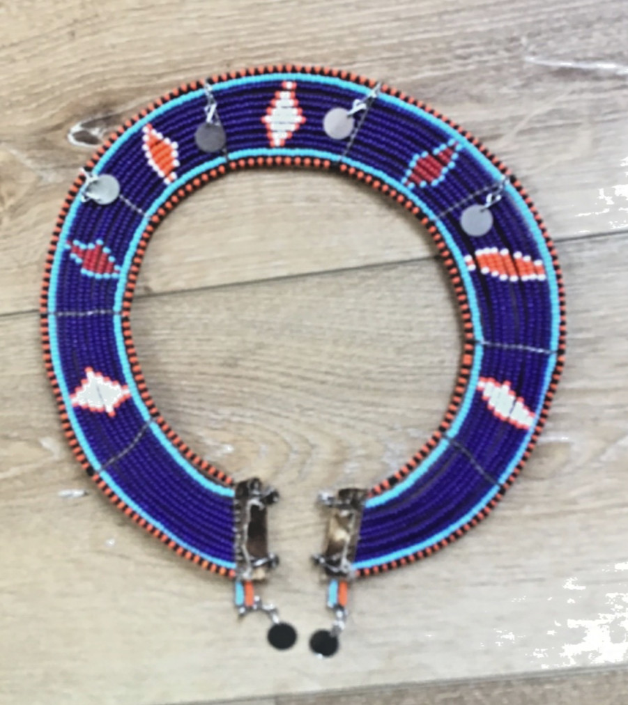 MASAII MULTICOLOR BEADED COLLAR from KENYA