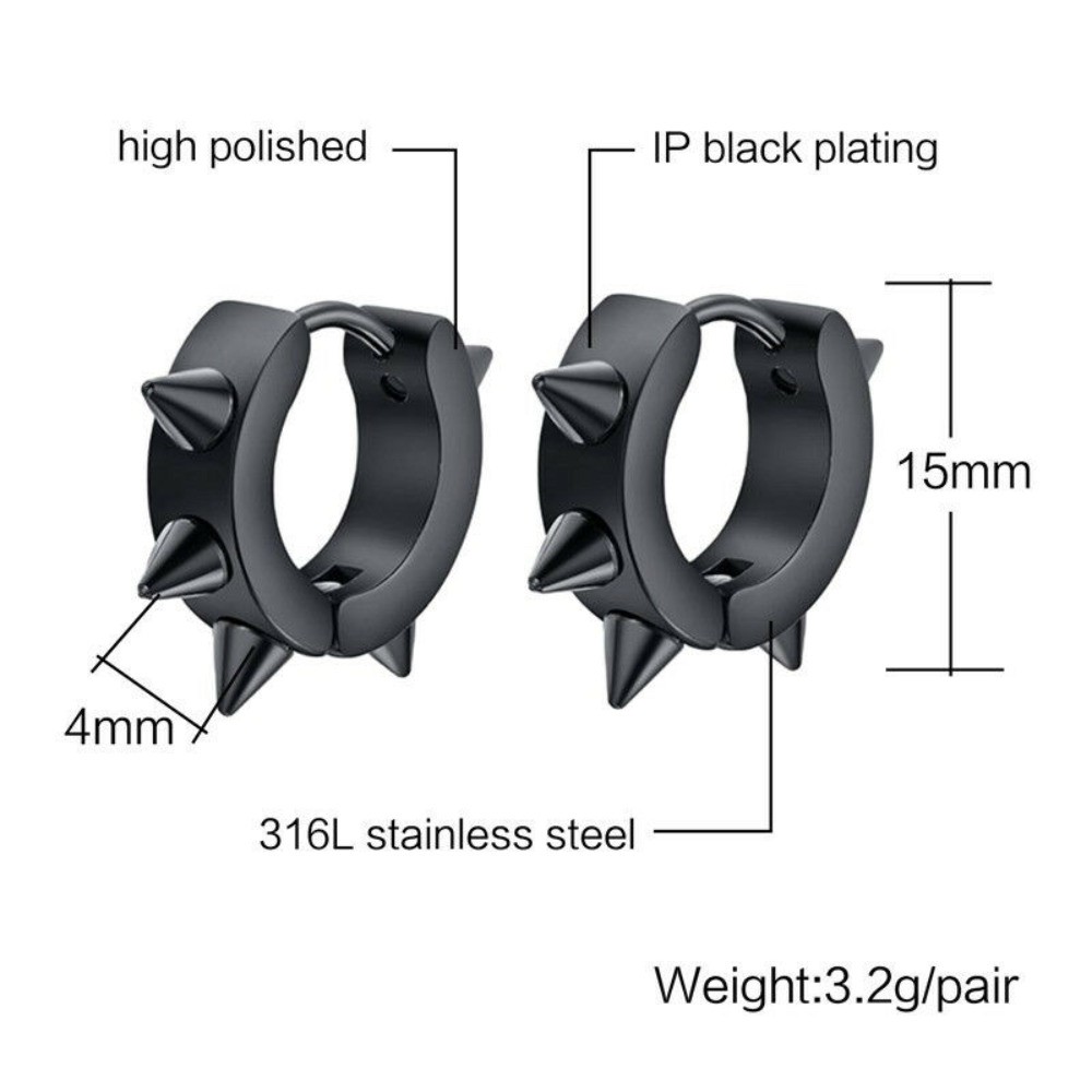 Stainless Steel Hoop Earrings Small Hoop Loop Huggie Ear Piercings for Men Women