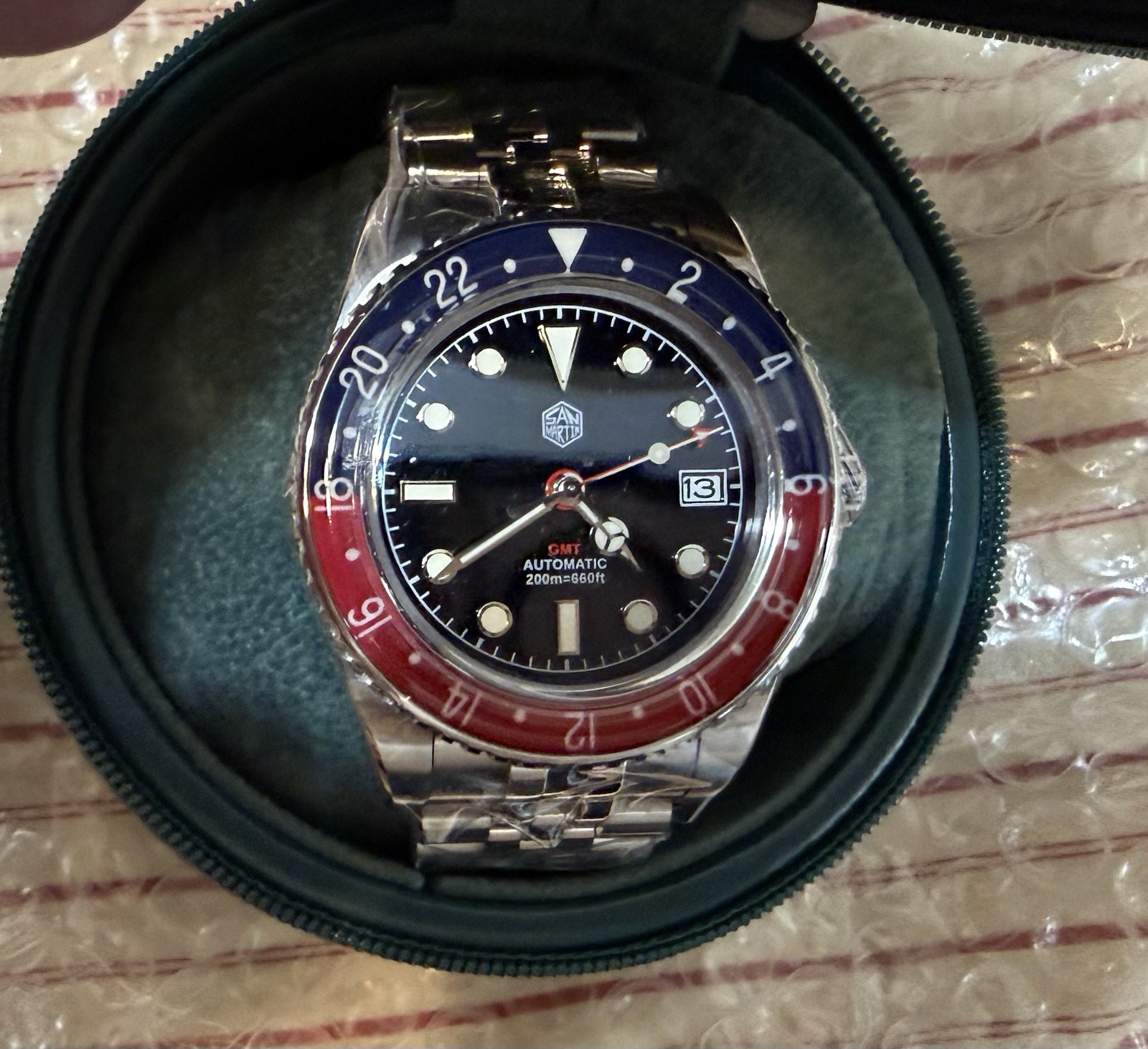 San Martin Automatic GMT 40MM 20Bar Automatic Sapphire Bidirectional Bezel