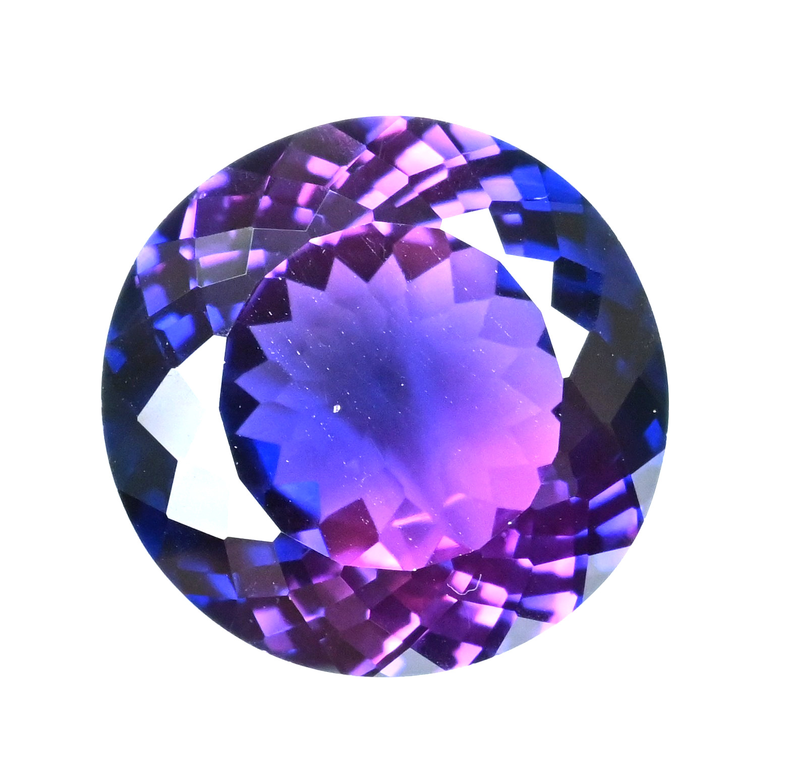 44.40 Ct Natural Boysenberry Sapphire Round Certified Flawless Loose Gemstone
