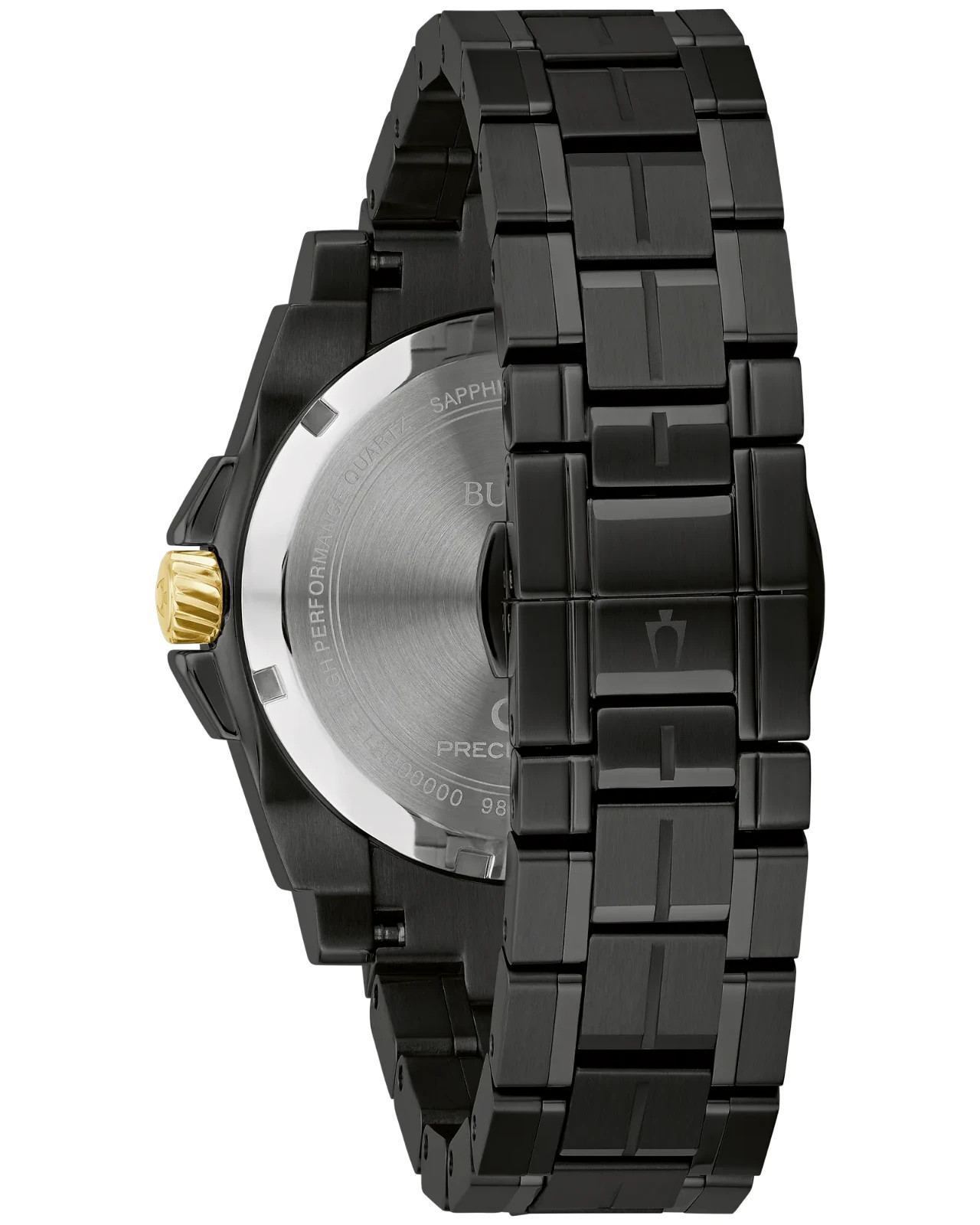 Bulova Men’s Icon Calendar Precisionist Luminous Quartz Black Watch 40 MM 98B408