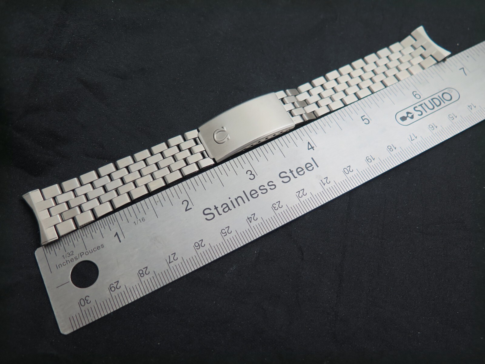 Vintage 19mm STL Stelux Flat Brick Quality Watch Bracelet 1040 NOS 1960s