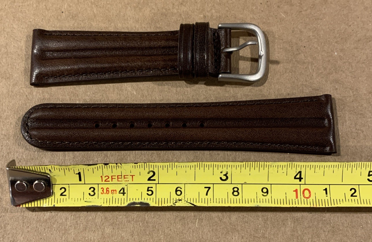 22mm Hadley Roma Waterproof Western Leather Watch Band – Brown – MS890