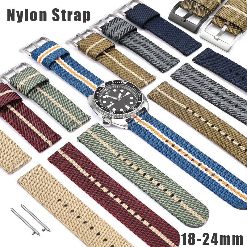 18mm 20mm 22mm Weave Nylon Watch Strap 24mm Watchbands Quick Release Wrist Band