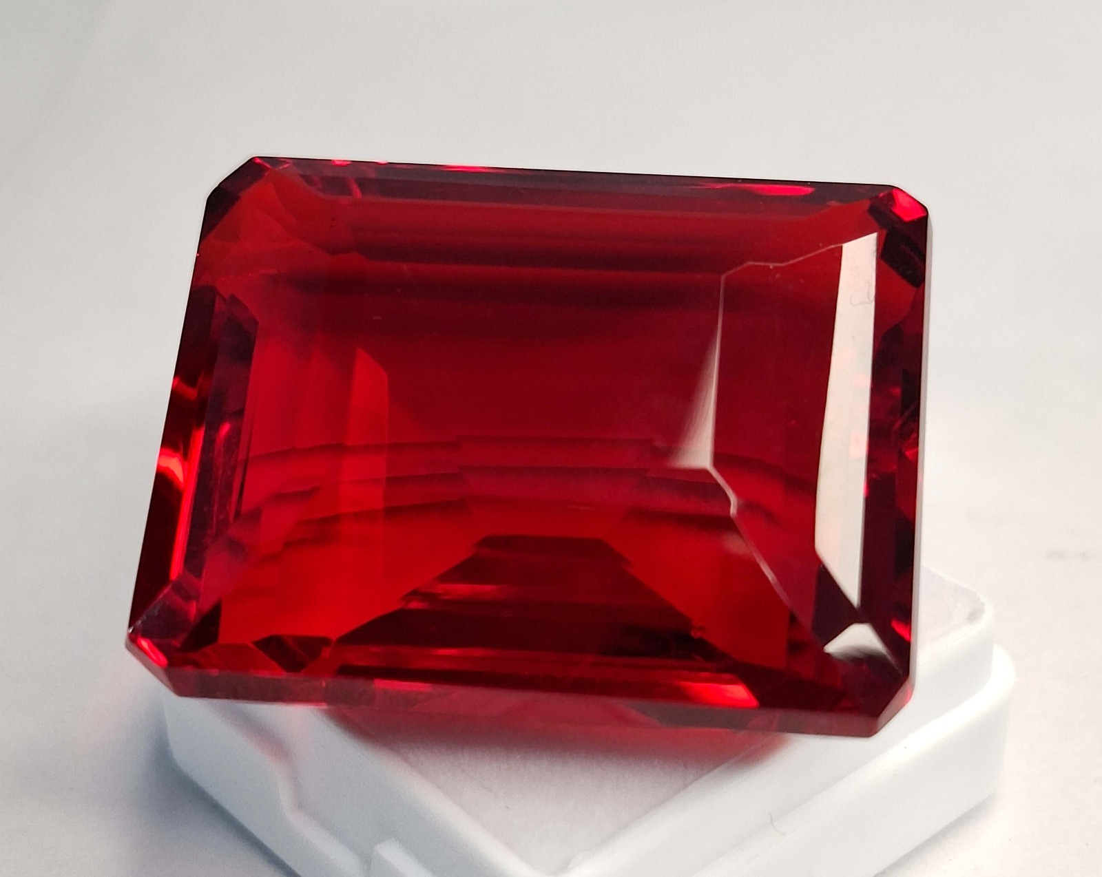 108-110 Ct Red Topaz Emerald Cut Natural Certified Loose Fabulous Gemstone RK893