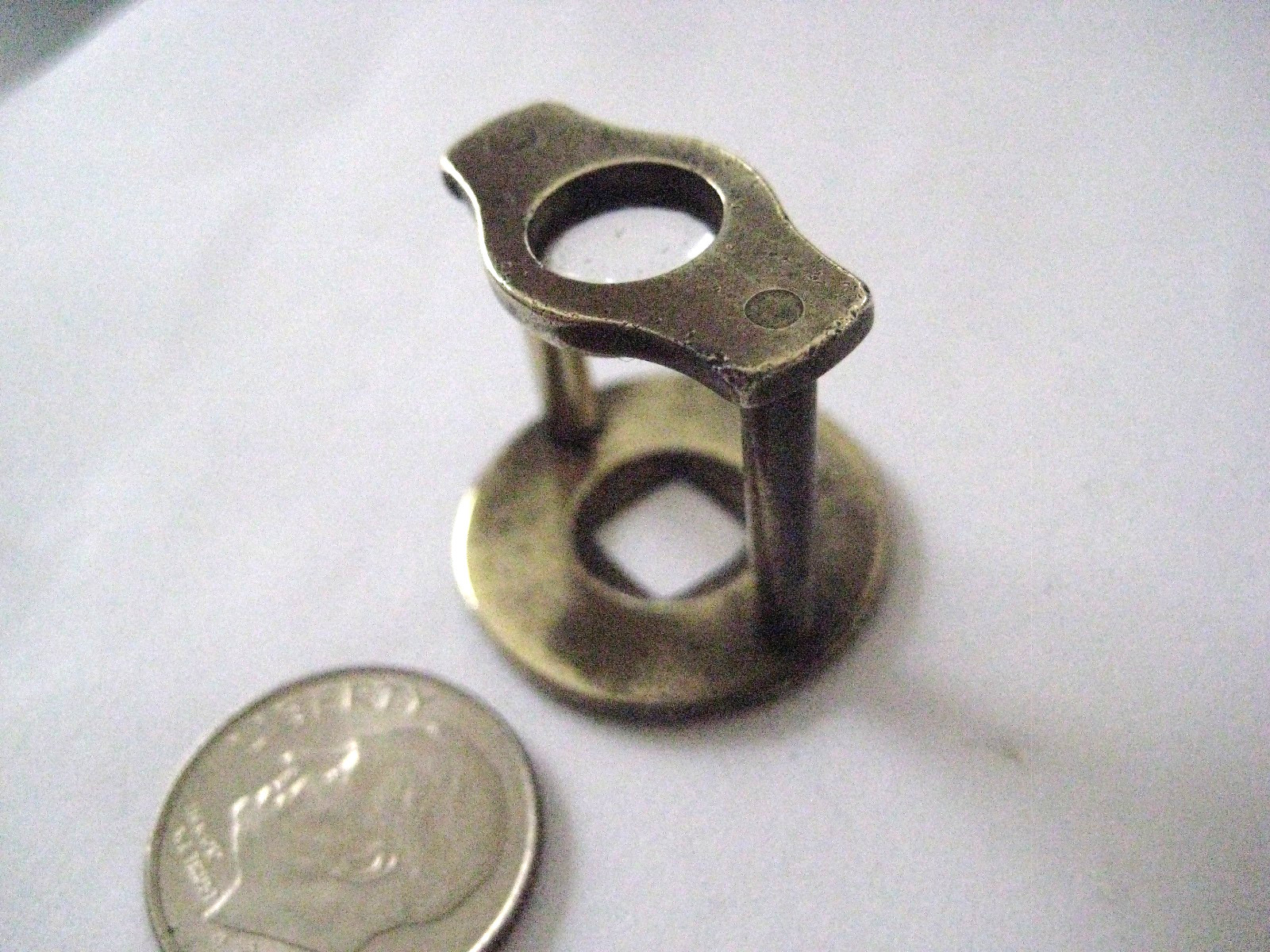 Antique Unkown Very Unusual Small Brass Jewelers Loupe Good Condition